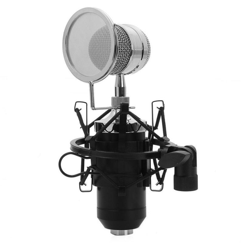 BM8000 Professional Microphone Recording Equipment Noise Reduction Recording Condenser Microphone W/ Pop Filter BM8000 Professional Microphone Recording Equipment Noise Reduction Recording Condenser Microphone W/ Pop Filter