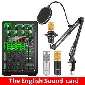 bm 800 Microphone E1 Sound Card Kit Audio Interface karaoke BM800 Condenser Microphone for PC Phone Computer Recording Mic