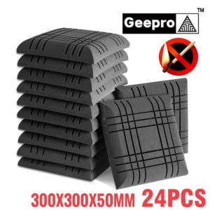 Geepro 11.8x11.8x2in Acoustic Foam Big Soundproofing Acoustic Panel Noise Isolation for Studio Acoustic Isolator Soundproof Foam